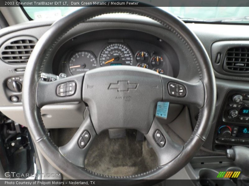 Dark Green Metallic / Medium Pewter 2003 Chevrolet TrailBlazer EXT LT
