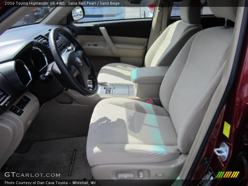 Salsa Red Pearl / Sand Beige 2009 Toyota Highlander V6 4WD