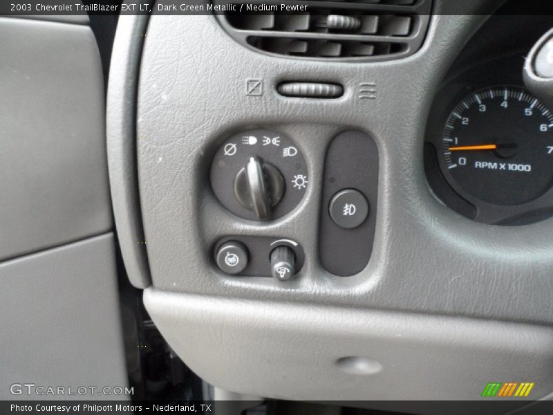 Dark Green Metallic / Medium Pewter 2003 Chevrolet TrailBlazer EXT LT