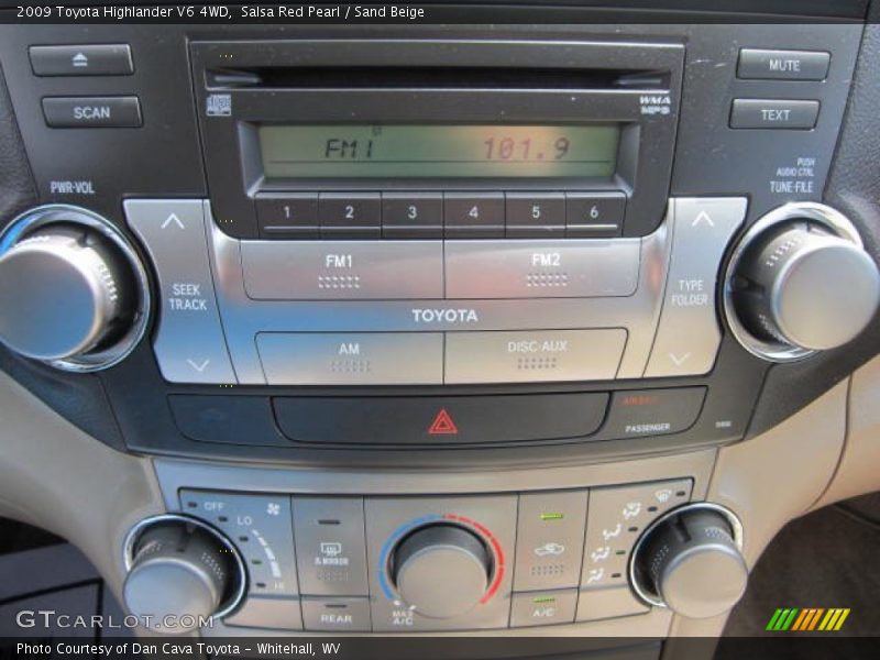 Salsa Red Pearl / Sand Beige 2009 Toyota Highlander V6 4WD