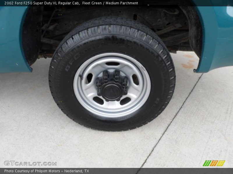 Fleet Green / Medium Parchment 2002 Ford F250 Super Duty XL Regular Cab