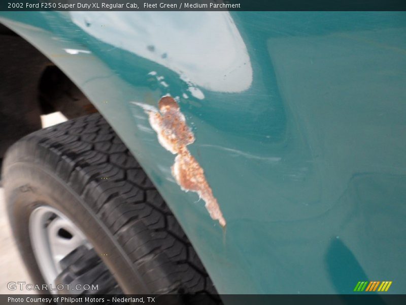 Fleet Green / Medium Parchment 2002 Ford F250 Super Duty XL Regular Cab