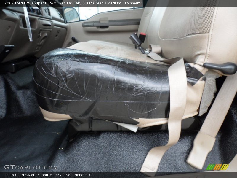 Fleet Green / Medium Parchment 2002 Ford F250 Super Duty XL Regular Cab