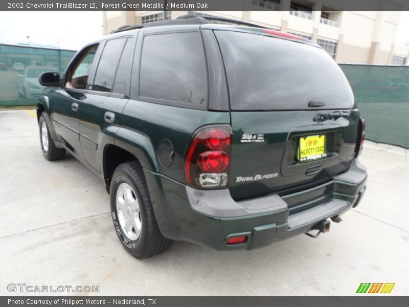 Forest Green Metallic / Medium Oak 2002 Chevrolet TrailBlazer LS