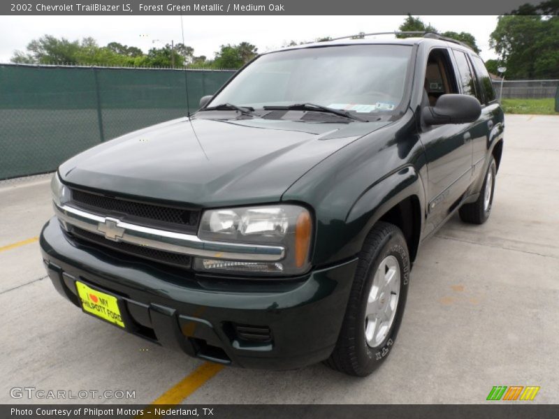 Forest Green Metallic / Medium Oak 2002 Chevrolet TrailBlazer LS