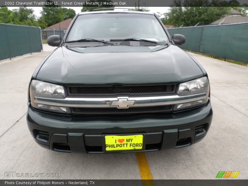 Forest Green Metallic / Medium Oak 2002 Chevrolet TrailBlazer LS