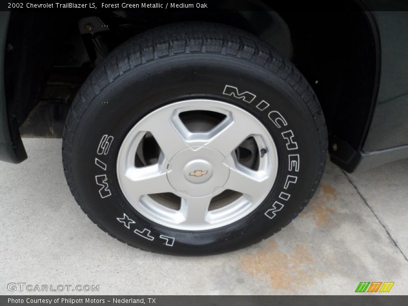 Forest Green Metallic / Medium Oak 2002 Chevrolet TrailBlazer LS
