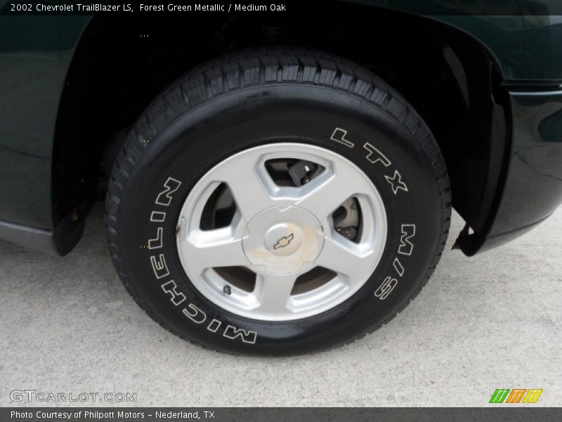 Forest Green Metallic / Medium Oak 2002 Chevrolet TrailBlazer LS