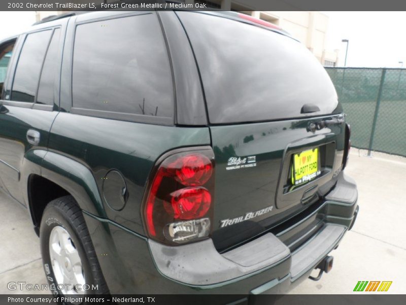 Forest Green Metallic / Medium Oak 2002 Chevrolet TrailBlazer LS