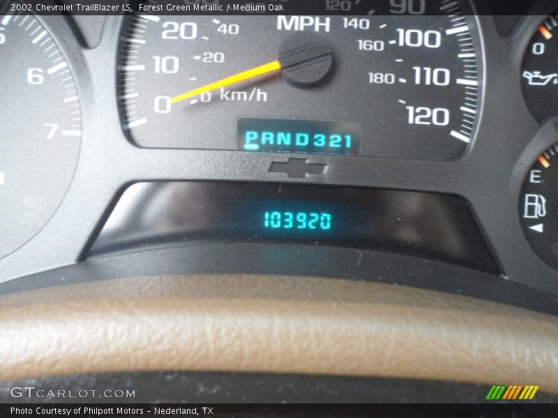 Forest Green Metallic / Medium Oak 2002 Chevrolet TrailBlazer LS