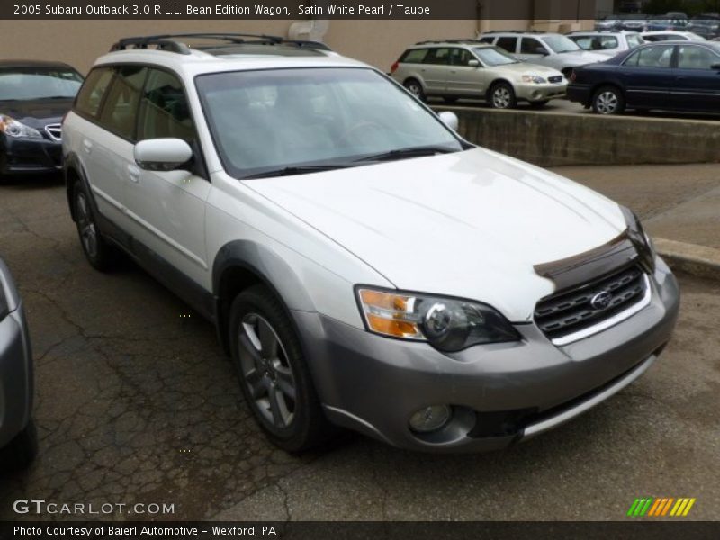 Satin White Pearl / Taupe 2005 Subaru Outback 3.0 R L.L. Bean Edition Wagon