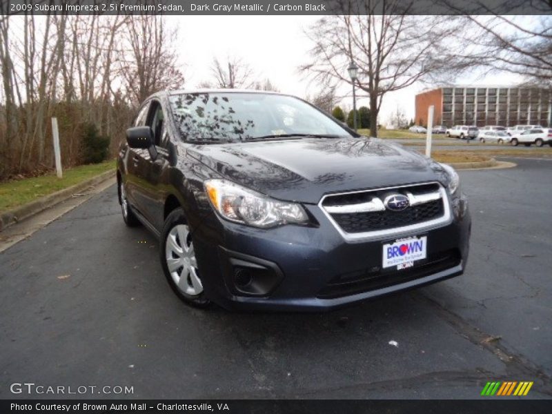 Dark Gray Metallic / Carbon Black 2009 Subaru Impreza 2.5i Premium Sedan