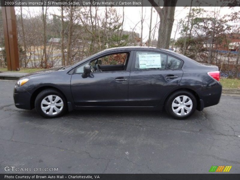Dark Gray Metallic / Carbon Black 2009 Subaru Impreza 2.5i Premium Sedan