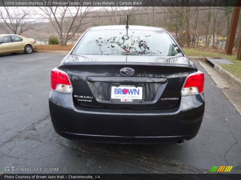 Dark Gray Metallic / Carbon Black 2009 Subaru Impreza 2.5i Premium Sedan