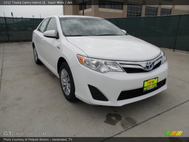 Super White / Ash 2012 Toyota Camry Hybrid LE