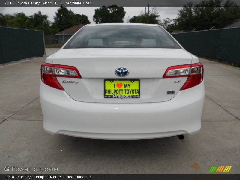 Super White / Ash 2012 Toyota Camry Hybrid LE