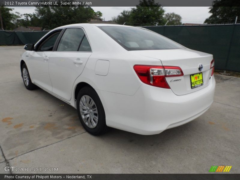 Super White / Ash 2012 Toyota Camry Hybrid LE