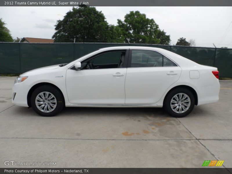 Super White / Ash 2012 Toyota Camry Hybrid LE