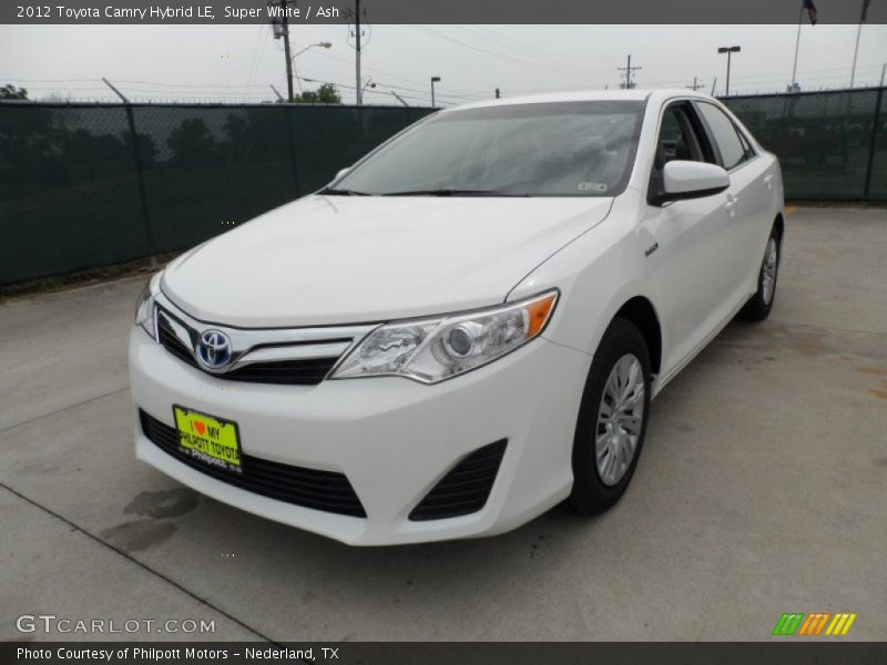 Super White / Ash 2012 Toyota Camry Hybrid LE
