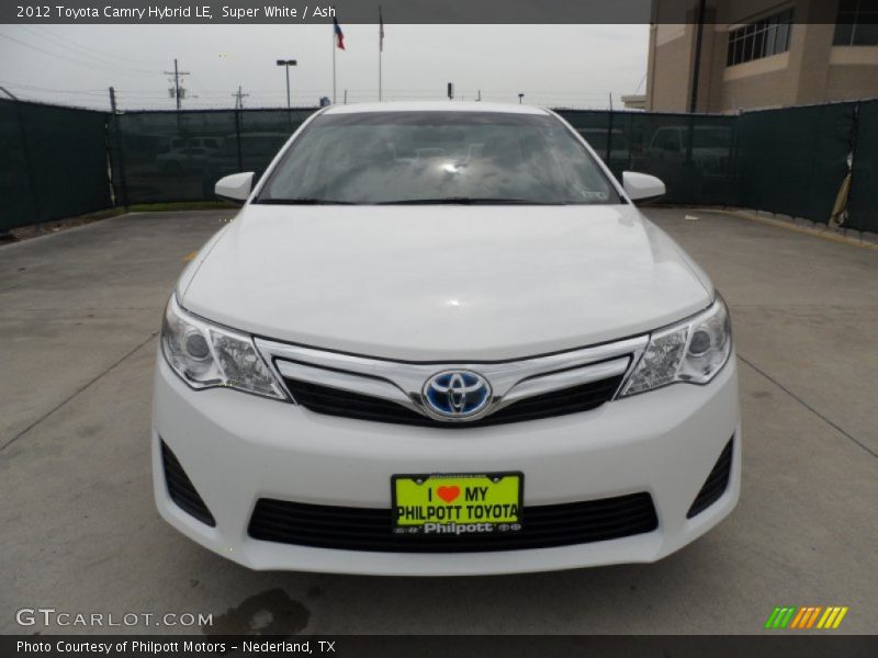 Super White / Ash 2012 Toyota Camry Hybrid LE