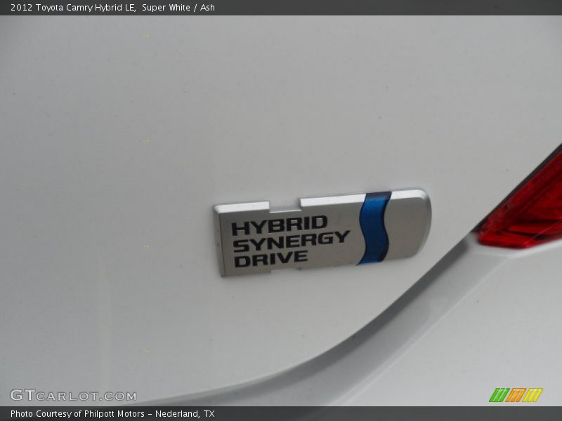 Super White / Ash 2012 Toyota Camry Hybrid LE