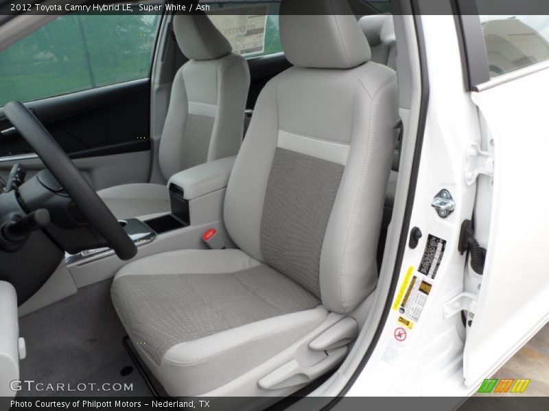 Super White / Ash 2012 Toyota Camry Hybrid LE