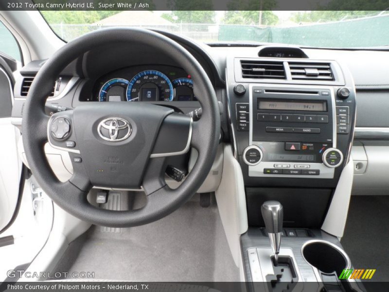 Super White / Ash 2012 Toyota Camry Hybrid LE