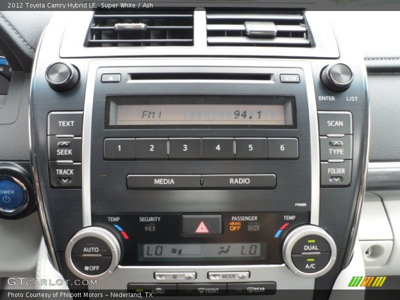 Super White / Ash 2012 Toyota Camry Hybrid LE