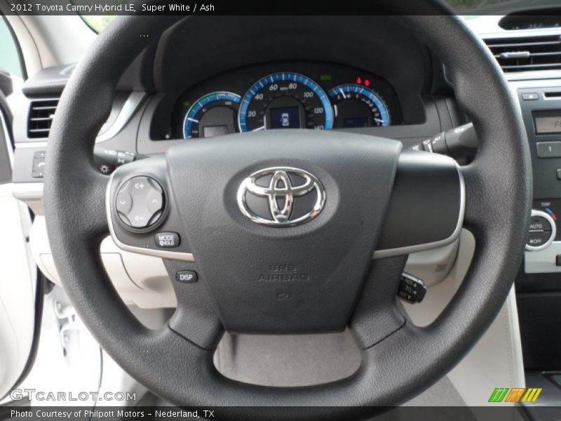 Super White / Ash 2012 Toyota Camry Hybrid LE