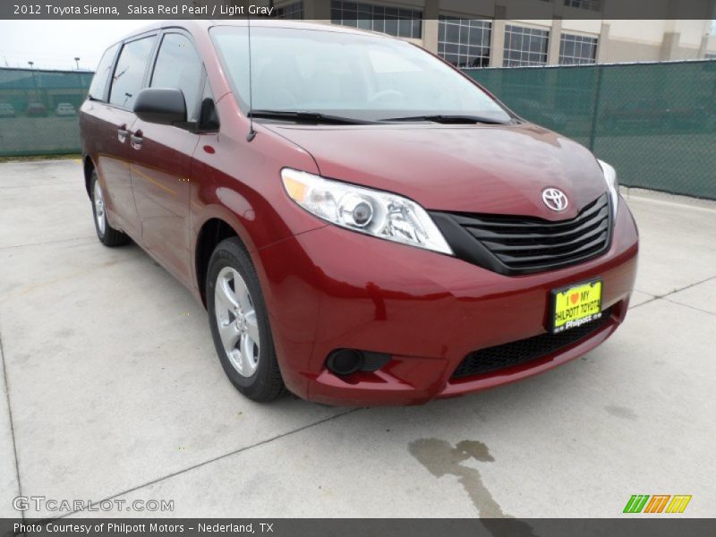 Salsa Red Pearl / Light Gray 2012 Toyota Sienna