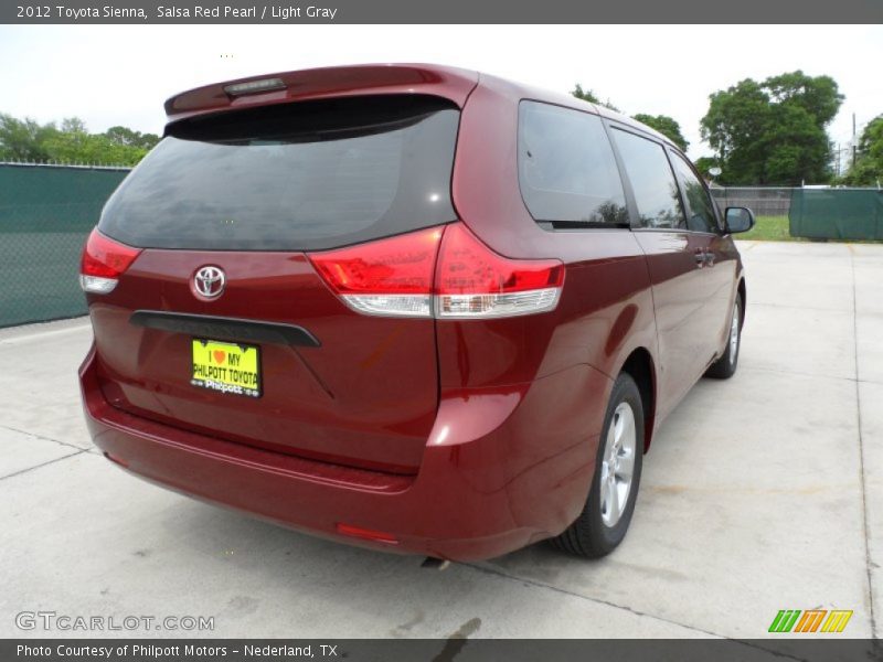 Salsa Red Pearl / Light Gray 2012 Toyota Sienna