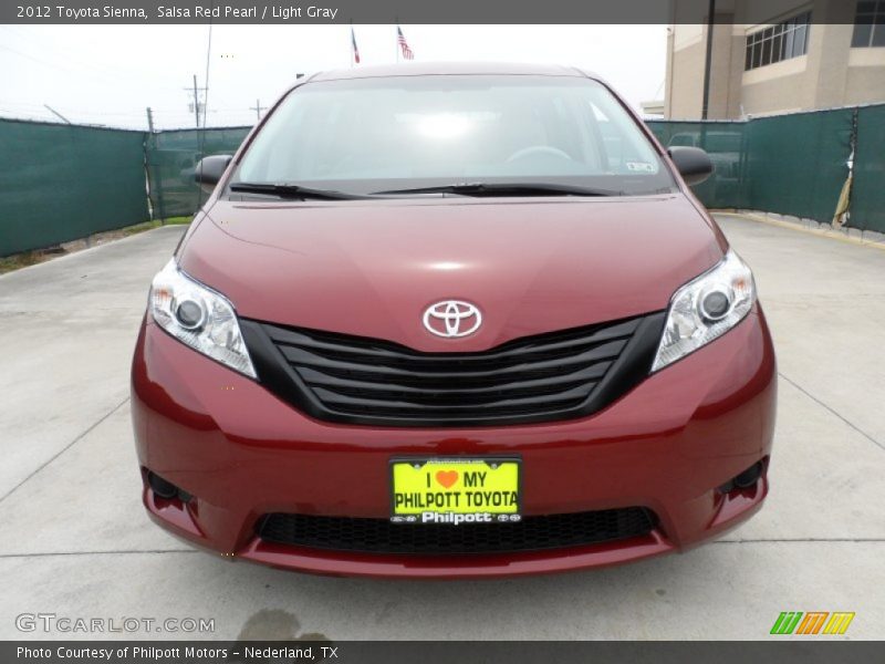 Salsa Red Pearl / Light Gray 2012 Toyota Sienna