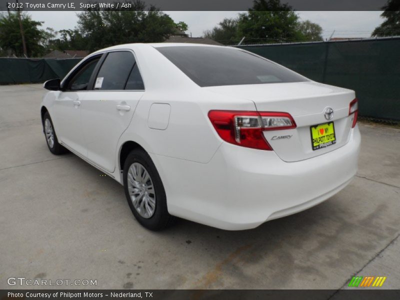 Super White / Ash 2012 Toyota Camry LE