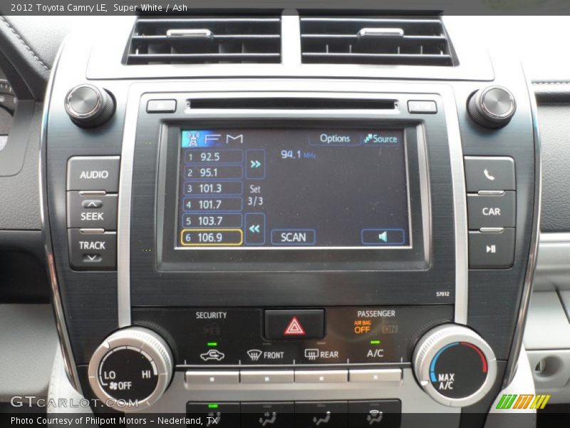 Super White / Ash 2012 Toyota Camry LE