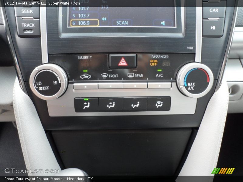Super White / Ash 2012 Toyota Camry LE