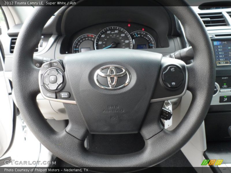 Super White / Ash 2012 Toyota Camry LE