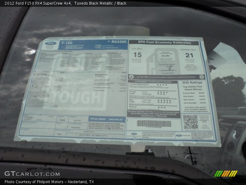 Tuxedo Black Metallic / Black 2012 Ford F150 FX4 SuperCrew 4x4