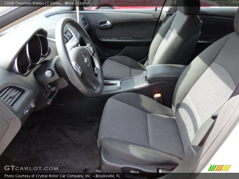 White / Ebony 2008 Chevrolet Malibu LT Sedan