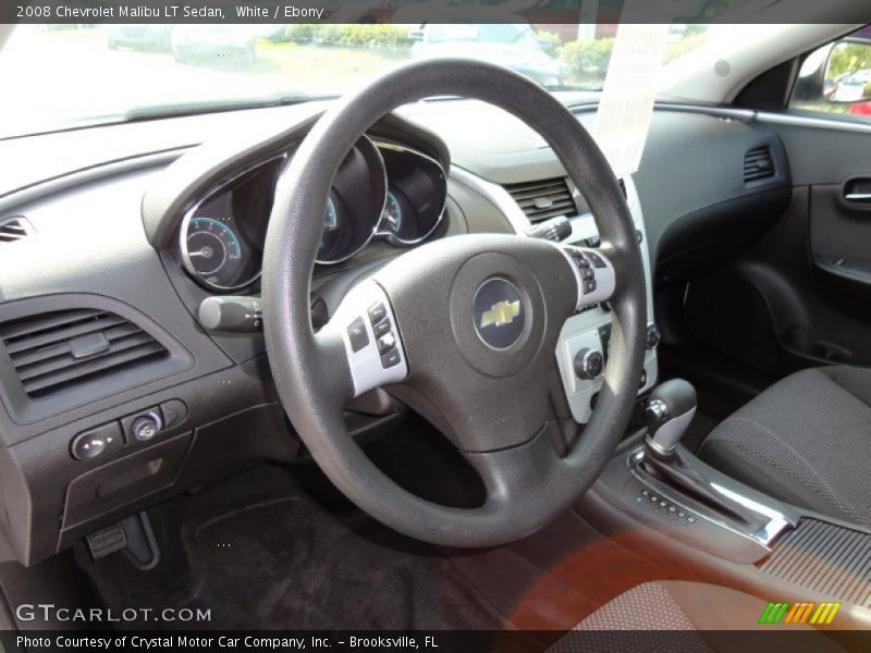 White / Ebony 2008 Chevrolet Malibu LT Sedan