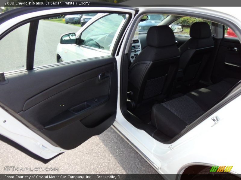 White / Ebony 2008 Chevrolet Malibu LT Sedan