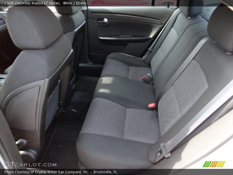 White / Ebony 2008 Chevrolet Malibu LT Sedan