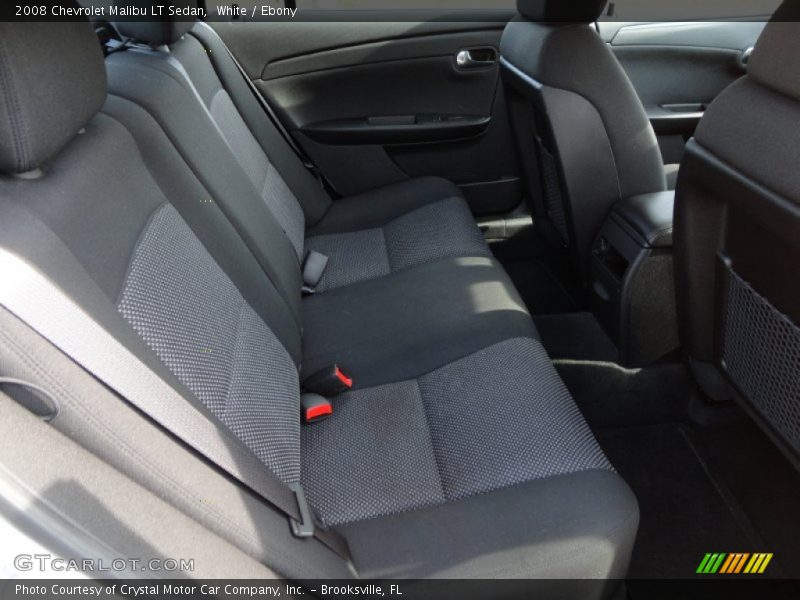 White / Ebony 2008 Chevrolet Malibu LT Sedan