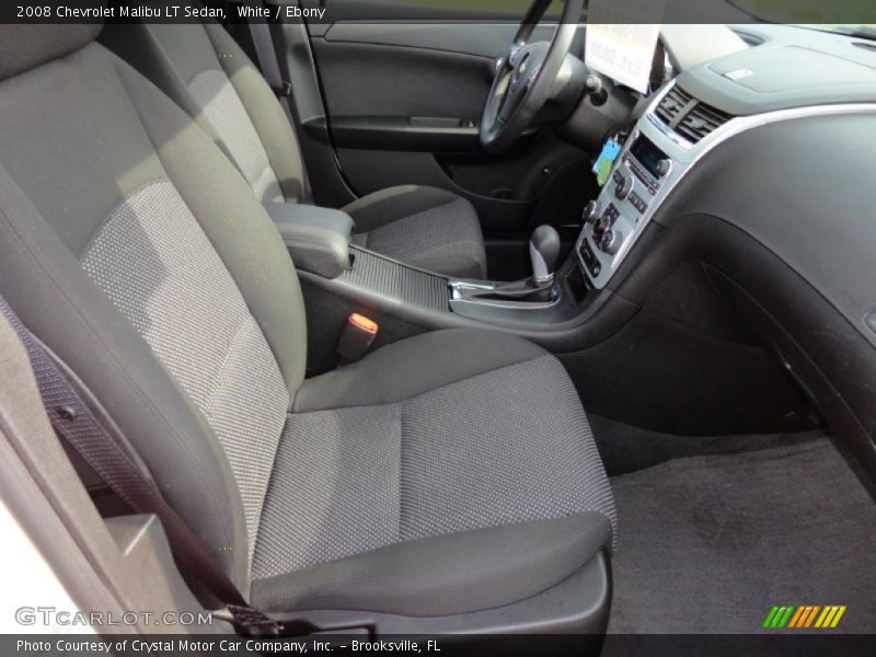 White / Ebony 2008 Chevrolet Malibu LT Sedan