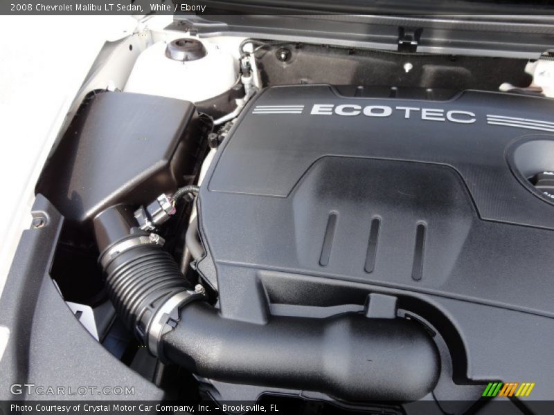 White / Ebony 2008 Chevrolet Malibu LT Sedan