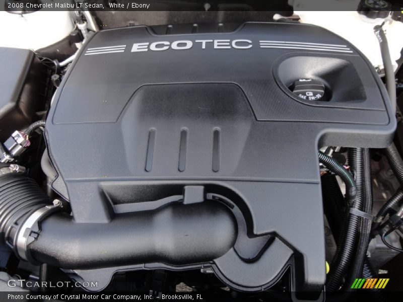 White / Ebony 2008 Chevrolet Malibu LT Sedan