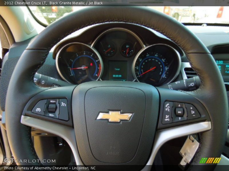 Black Granite Metallic / Jet Black 2012 Chevrolet Cruze LT