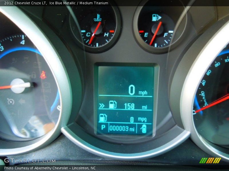 Ice Blue Metallic / Medium Titanium 2012 Chevrolet Cruze LT