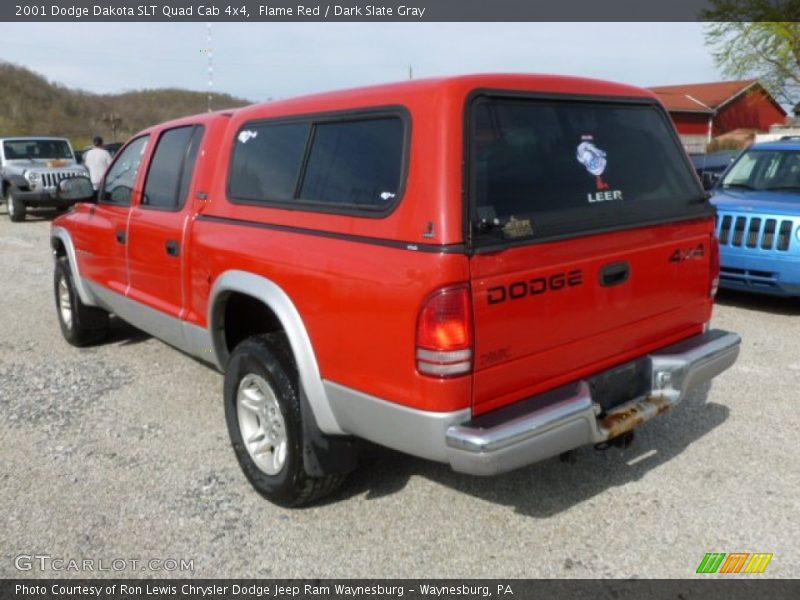 Flame Red / Dark Slate Gray 2001 Dodge Dakota SLT Quad Cab 4x4