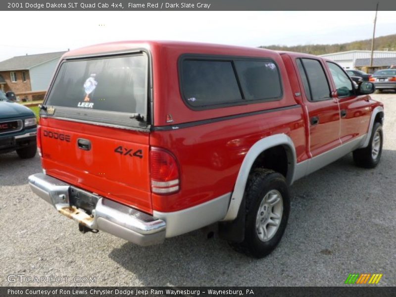 Flame Red / Dark Slate Gray 2001 Dodge Dakota SLT Quad Cab 4x4