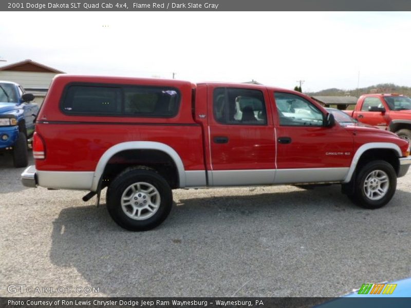 Flame Red / Dark Slate Gray 2001 Dodge Dakota SLT Quad Cab 4x4